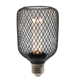 LED-Lampe - Modernes Metall - 4W E27 - Schwarz - Ø105mm