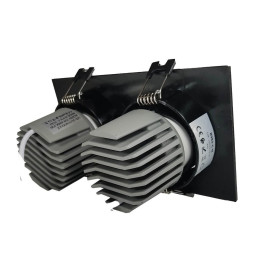 Downlight LED 30W -  Orientabile - NERO Doppio - CRI+92 - UGR13
