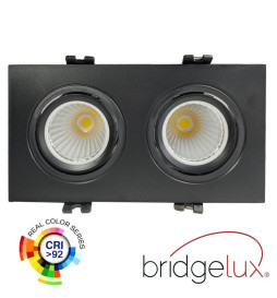 LED Downlight  30W - Justerbar -  SVART - Dobbelt - CRI+92 - UGR13