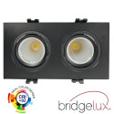 LED Downlight  30W - Justerbar -  SVART - Dobbelt - CRI+92 - UGR13