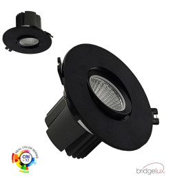 LED-Alasvalo Pyöreä 15W - Säädettävä - Musta - CRI+92 - UGR13