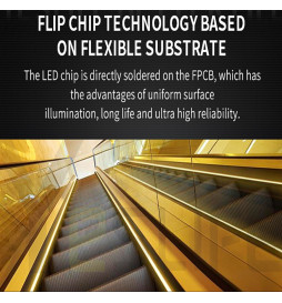 LED Strip COB 220V | 640 LED/m | 50m | FLIP CHIP | 1650Lm |15W/M | CRI90 | IP20 | Klipp 100 cm