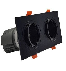 30W LED Downlight - Adjustable - BLACK Double - CRI+92 - UGR13