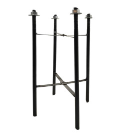 Sæt med 4 stolper med en dybde på 40 cm og en 22x22cm skabelon til gulvmontering af gadelys.