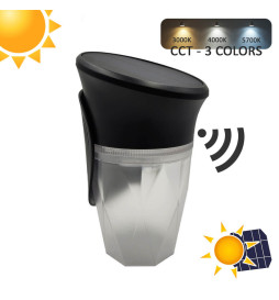 Solcellsdriven vägglampa COFFEE 200Lm med rörelsesensor - CCT - IP54