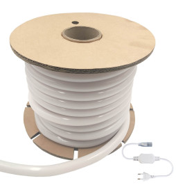 LED-sirkelneon - 360º fleksibel - 220V - Rull 20m 16mm - 8W/M