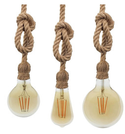 Lámpara Colgante Cuerda Lino E27