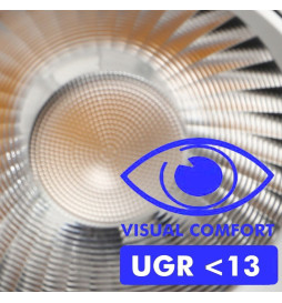 Foco LED 40W -34W FARUM Branco - Calha TRIFASICO - CRI+92 - UGR13 HIGH LUMEN 140Lm/W