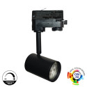 Faretto a binario LED 8W trifase - NERO - Dimmerabile Triac - 24º - ALTO LUMEN 150Lm/W - CRI+98