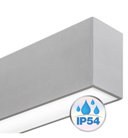 Lineare LED - Deckenaufbauleuchte - MÜNCHEN SILBER - 0,5 m - 1 m - 1,5 m - 2 m - IP20