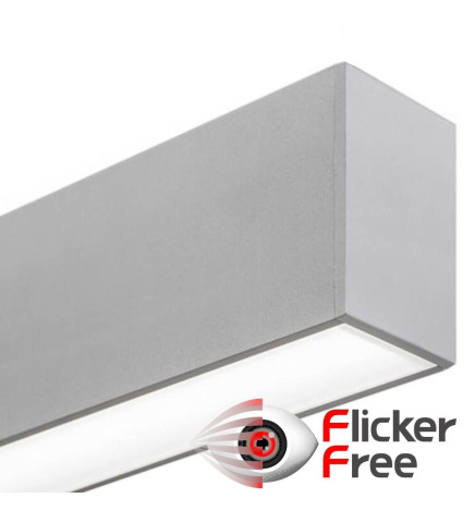 Lineare LED - Deckenaufbauleuchte - MÜNCHEN SILBER - 0,5 m - 1 m - 1,5 m - 2 m - IP20