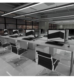 Lampada lineare Sospensione - MONACO DI BAVIERA NERO - 0.5m - 1m - 1.5m - 2m - IP20