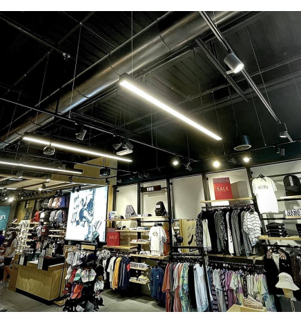 Lâmpada Linear Pendente LED - MUNIQUE PRETO - 0,5m - 1m - 1,5m - 2m - IP54 - dimável