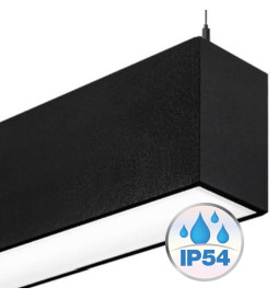 LED Linear Pendelleuchte - MÜNCHEN SCHWARZ - 0.5m - 1m - 1,5m - 2m - IP54 - Dimmbar