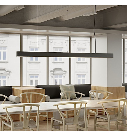 LED Linear Pendelleuchte - MÜNCHEN SCHWARZ - 0.5m - 1m - 1,5m - 2m - IP54 - Dimmbar