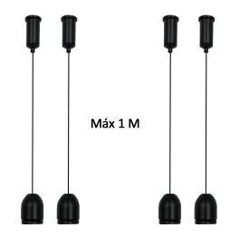 Kit de Suspensión Luminaria LED - NEGRO - 1 Metro