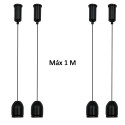 Kit de Suspensión Luminaria LED - NEGRO - 1 Metro
