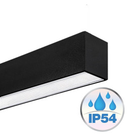 Plafoniera LED lineare - MONACO DI BAVIERA MINI NERO- 0.5m - 1m - 1.5m - 2m - IP54