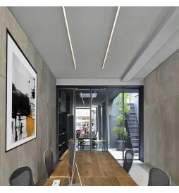 Régua linear LED - MUNIQUE MINI PRATA - 0,5m - 1m - 1,5m - 2m - IP54