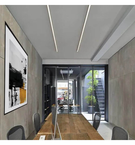 Régua linear LED - MUNIQUE MINI PRATA - 0,5m - 1m - 1,5m - 2m - IP54