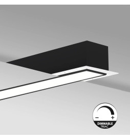 Luminária Linear LED - embutida - MOSCOU MINI PRETO - 0,5m - 1m - 1,5m - 2m - IP54