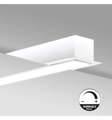 Luminaire Linéaire LED - encastré - MOSCOU MINI BLANC - 0,5m - 1m - 1,5m - 2m - IP54