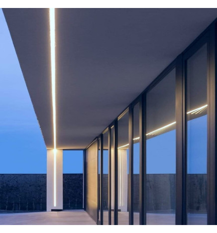 Lineare LED -  Einbau -  MOSKAU MINI SILBER - 0,5 m - 1 m - 1,5 m - 2 m - IP54