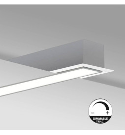 Apparecchio Lineare LED - Incasso -  MOSCA MINI ARGENTO - 0.5m - 1m - 1.5m - 2m - IP54