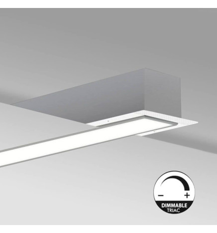 Apparecchio Lineare LED - Incasso -  MOSCA MINI ARGENTO - 0.5m - 1m - 1.5m - 2m - IP54