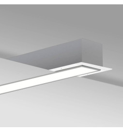 Luminaire Linéaire LED - encastré - MOSCOU MINI ARGENT - 0,5m - 1m - 1,5m - 2m - IP54