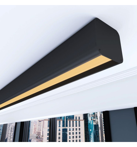 Régua Linear LED - ANTONIO Preto - 0,5m - 1m - 1,5m - 2m