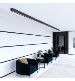 Lineær lampe - overflatetak - ANTHONY svart - 0,5m - 1m - 1,5m - 2m