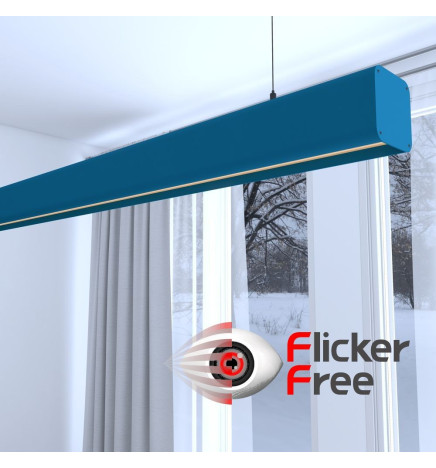 Lâmpada Linear Pendente LED - ANTONIO Azul - 0,5m - 1m - 1,5m - 2m