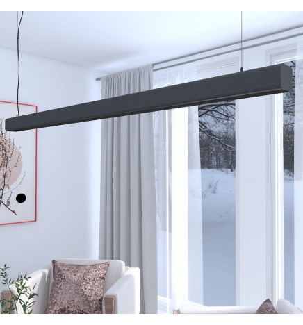 Lâmpada Linear Pendente LED - ANTONIO Preto - 0,5m - 1m - 1,5m - 2m