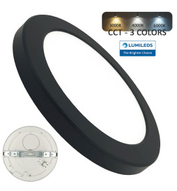 MOSS Circular Black Ceiling MOSS 18W Adjustable Downlight - CCT