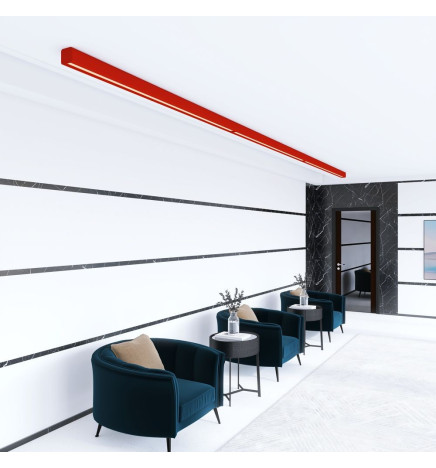 Lineær lampe - overflatetak - ANTHONY tomatrød - 0,5m - 1m - 1,5m - 2m