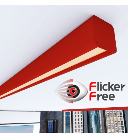 Régua Linear LED - ANTONIO Tomate vermelho - 0,5m - 1m - 1,5m - 2m