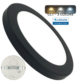 MOSS 24W Schwarzer kreisförmiger Einbaustrahler Einstellbares Downlight - CCT