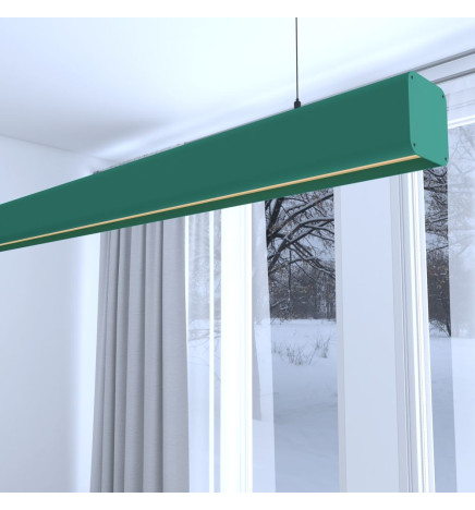 Lampe Linéaire Suspension LED - ANTOINE Vert patine - 0,5m - 1m - 1,5m - 2m