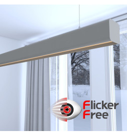 Lampe Linéaire Suspension LED - ANTOINE Gris pierre- 0,5m - 1m - 1,5m - 2m