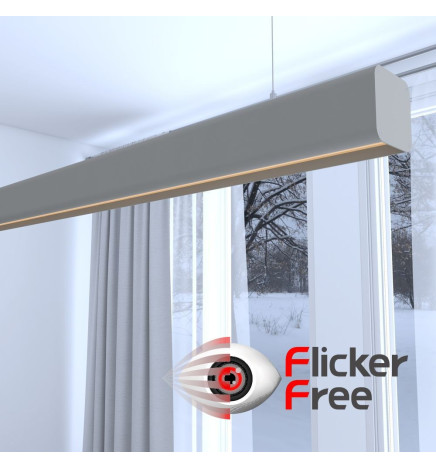 Lâmpada Linear Pendente LED - ANTONIO Cinzento-pedra - 0,5m - 1m - 1,5m - 2m