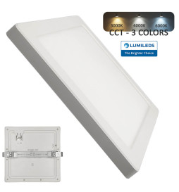 MOSS White Square Ceiling Lamp 18W Adjustable Downlight - CCT