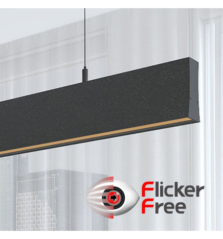 Linear Lamp Pendant LED - LOLA Black - 0.5m - 1m - 1.5m - 2m