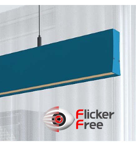 Linear Lamp Pendant LED - LOLA Azure blue - 0.5m - 1m - 1.5m - 2m