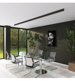 Linear LED Batten - LOLA black - 0.5m - 1m - 1.5m - 2m
