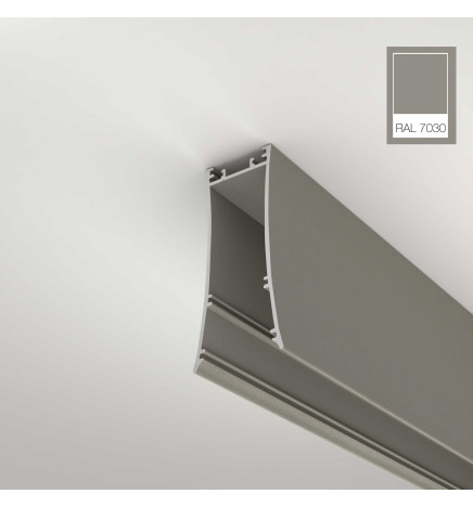 Linear LED Batten - LOLA stone gray- 0.5m - 1m - 1.5m - 2m