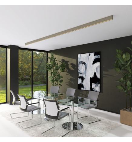 Lineare LED - Deckenaufbauleuchte - LOLA steingrau- 0,5 m - 1m - 1,5m - 2m