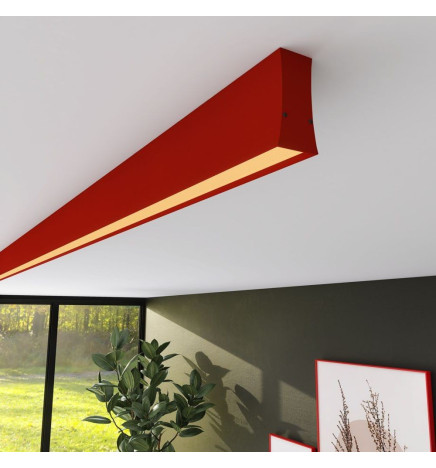 Linear LED Batten - LOLA tomato red- 0.5m - 1m - 1.5m - 2m