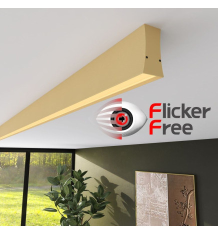 Lineær lampe - overfladeloft - LOLA elfenben - 0,5 m - 1m - 1,5m - 2m