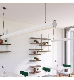 Lâmpada Linear Pendente LED - PACO Branco - 0,5m - 1m - 1,5m - 2m